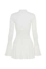 Adena Pointelle Knit Mini Dress - Ivory