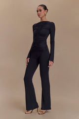 Preston Modal Long Sleeve Top - Black