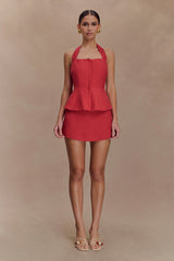 Kallie Linen Skort - Burnt Rose