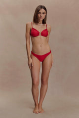 Tyler Cheeky Bikini Bottom - Red