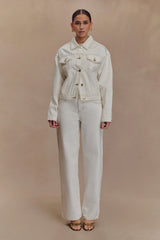 Mannon Mid Rise Denim Jeans - White