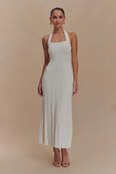 Jacqui Halter Knit Midi Dress - Ivory