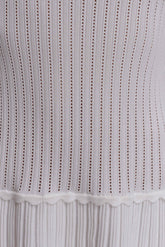 Adena Pointelle Knit Mini Dress - Ivory