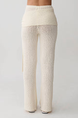 Mattais Boucle Knit Pants - Ivory