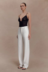 Maude Crepe Straight Leg Pants - Ivory