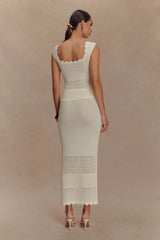 Madeline Scallop Knit Top - Ivory