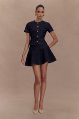 Arista Denim Mini Skirt - Washed Indigo Blue