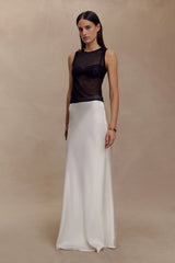 Dollie Sheer Knit Tank Top - Black