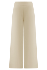 Raya Mid Rise Wide Leg Linen Pant - Natural Beige