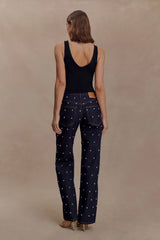 Spencer Slinky Top with Hardware - Black