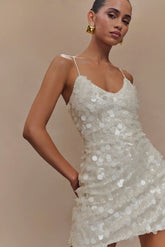 Romilly Sequin Mini Dress - Ivory