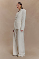 Cyrene Linen Wide Leg Pants - Oat Marle