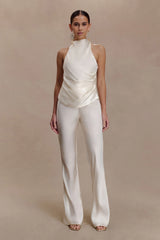Bianca Satin Pants - Ivory