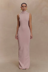 Darby Knit Scarf Maxi Dress - Pale Pink