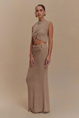 Sloane Knit Maxi Skirt - Latte