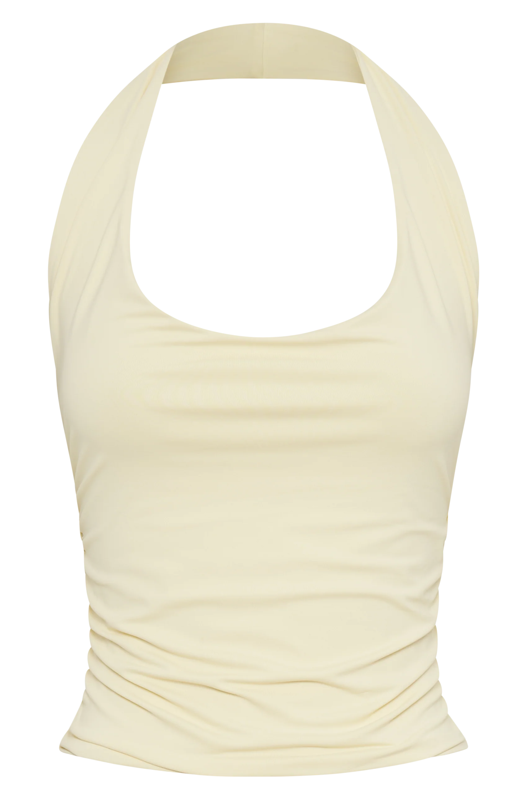Marie Recycled Halter Top - Lemon Sherbet