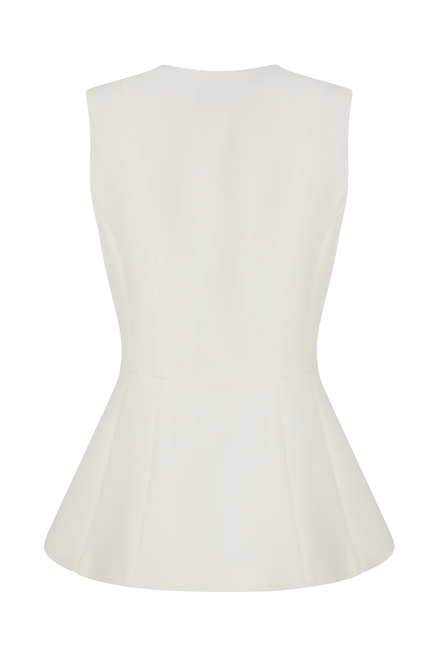 Angelie Suiting Vest Top - Ivory