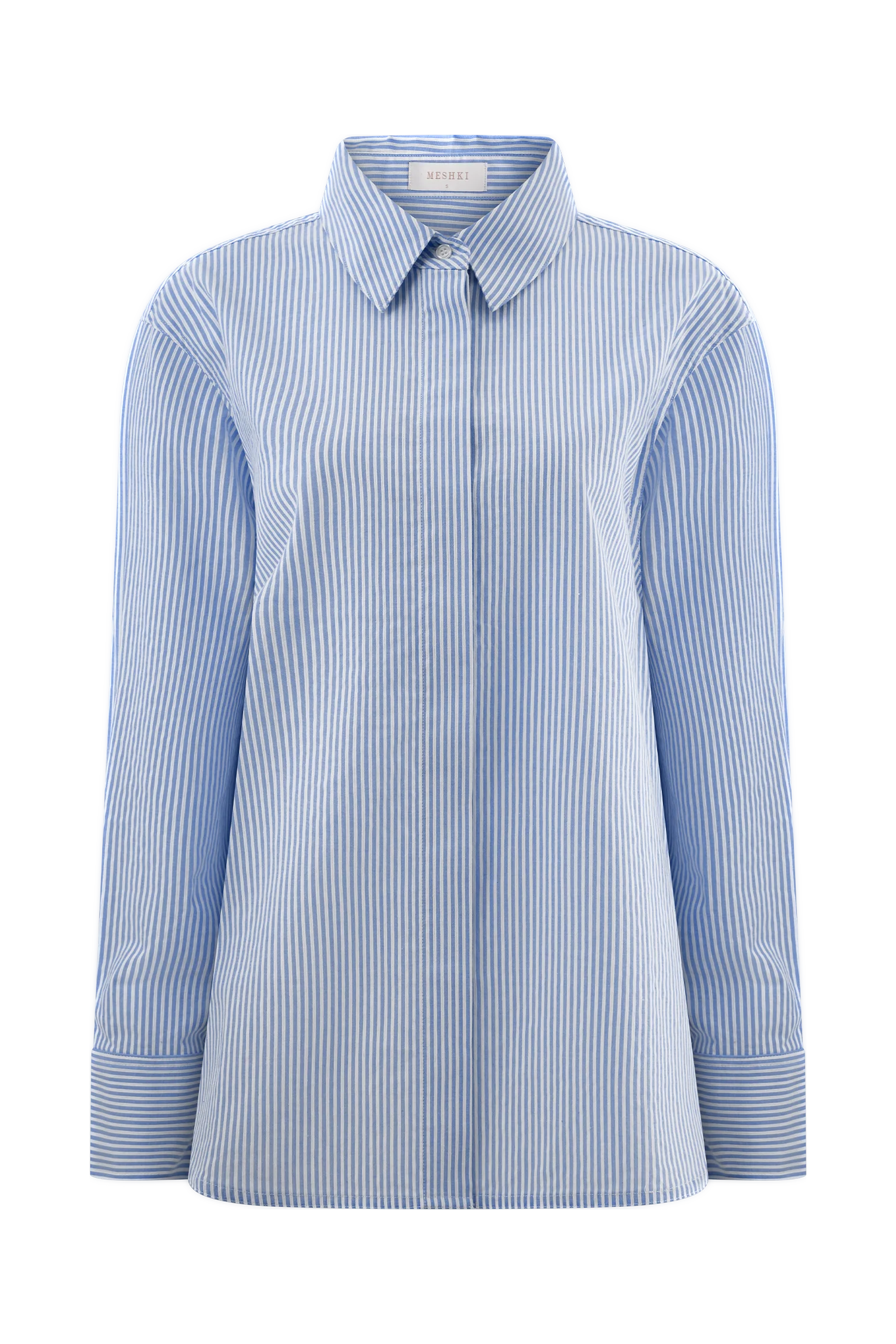 Hansen Oversized Shirt - Blue Pinstripe