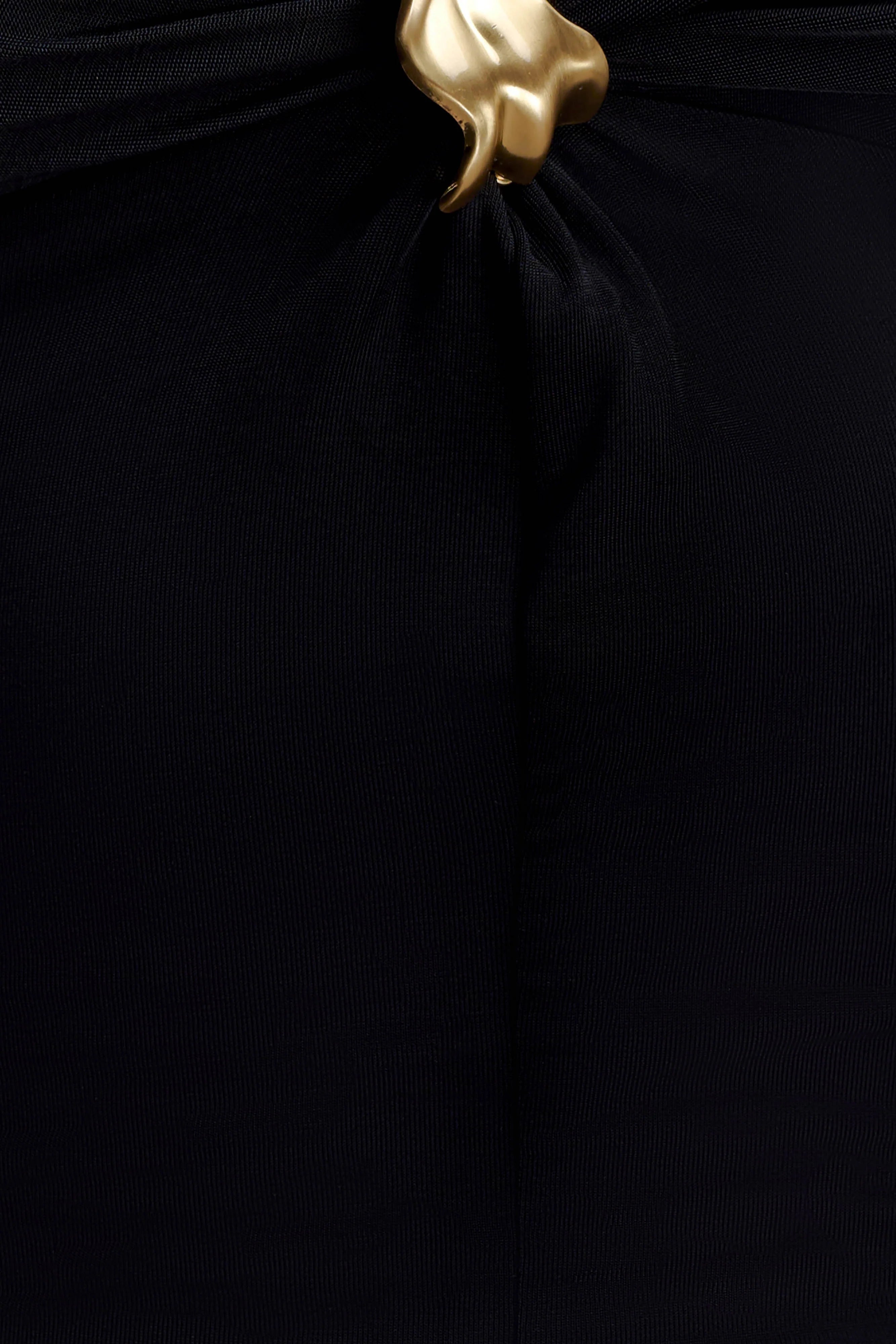 Spencer Slinky Top with Hardware - Black