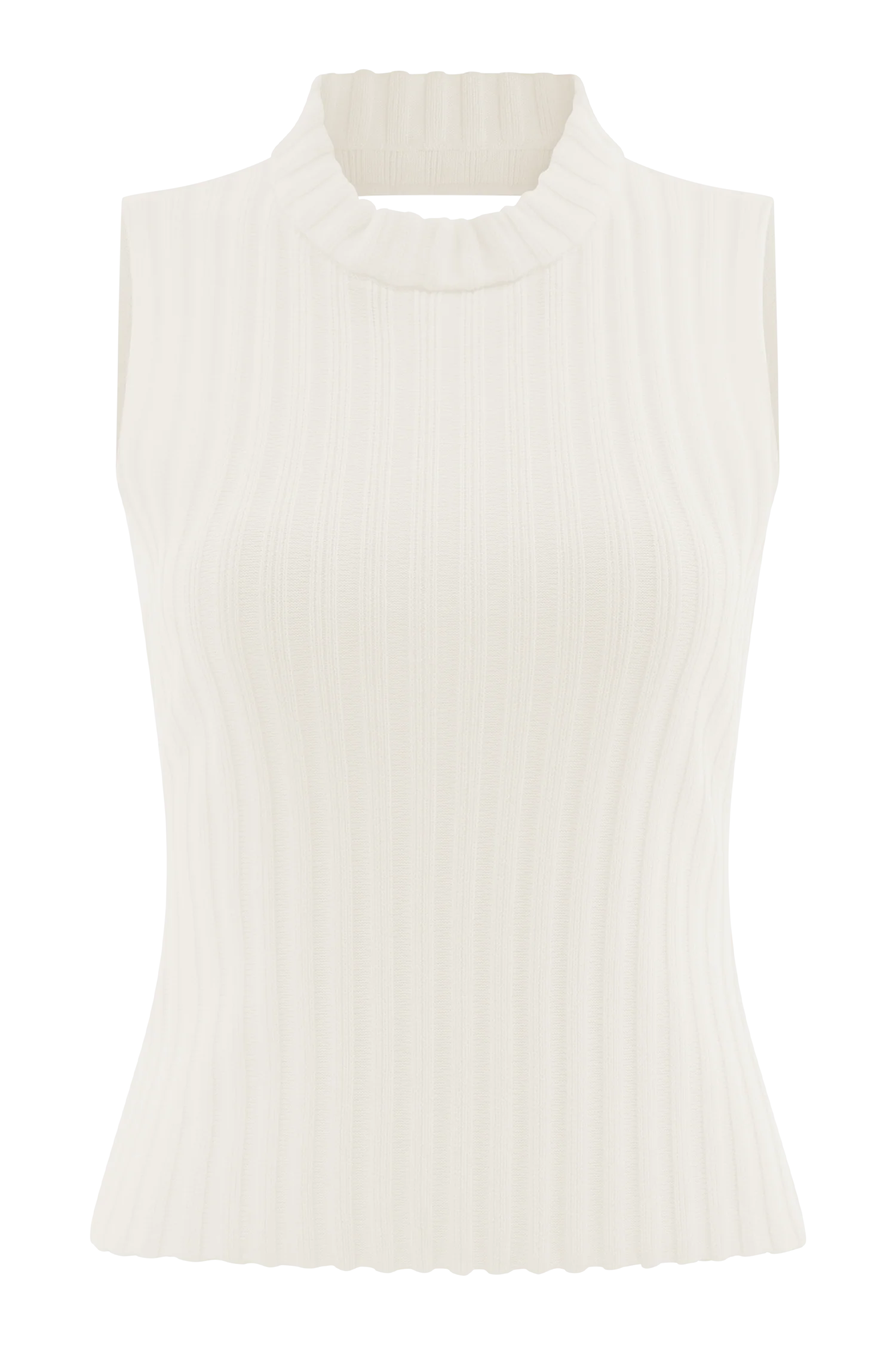 Oona Turtle Neck Knit Top - Ivory