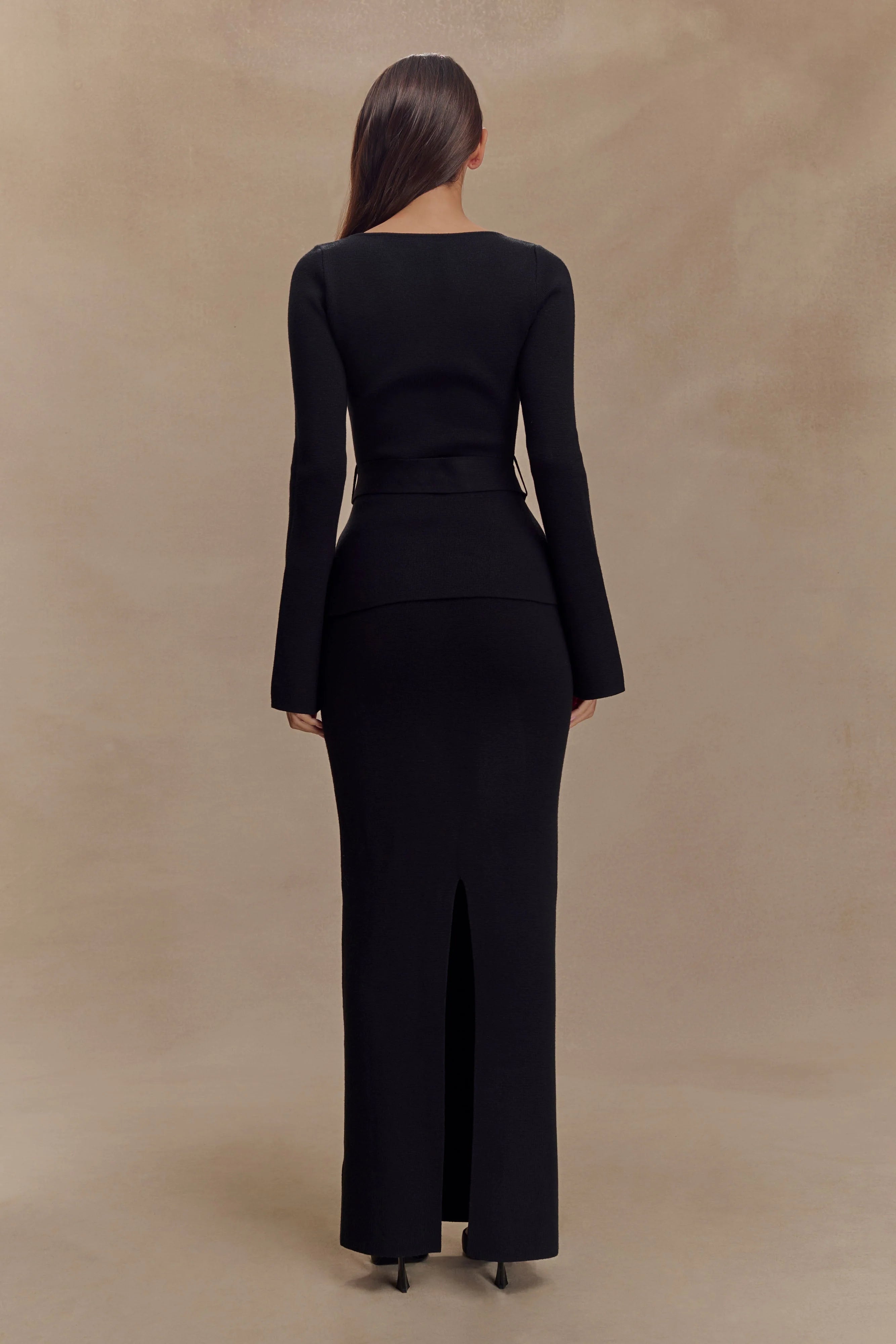 Kyle Knit Maxi Skirt - Black