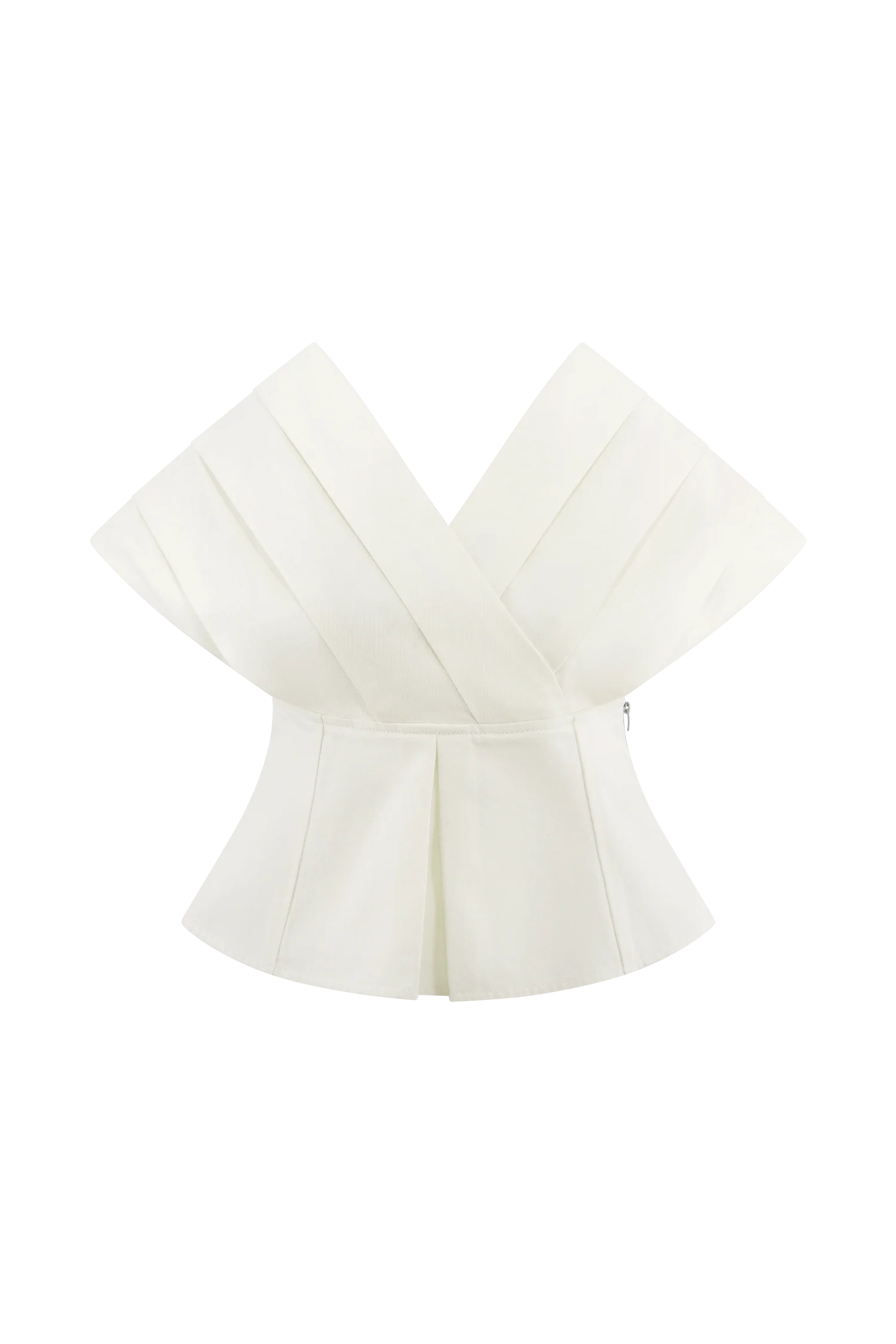 Rayne Off Shoulder Denim Top - White