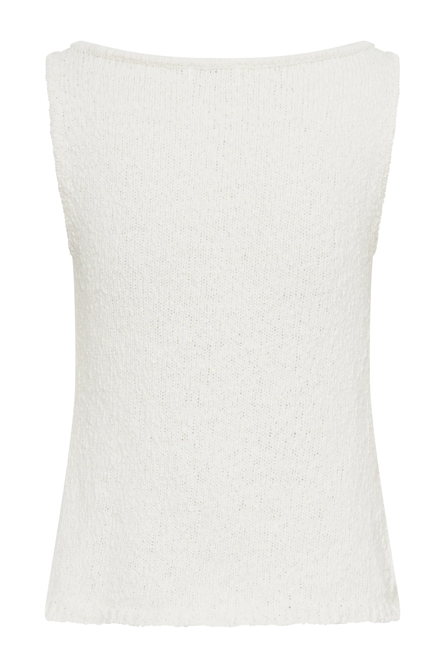 Mackie Boucle Longline Vest - White