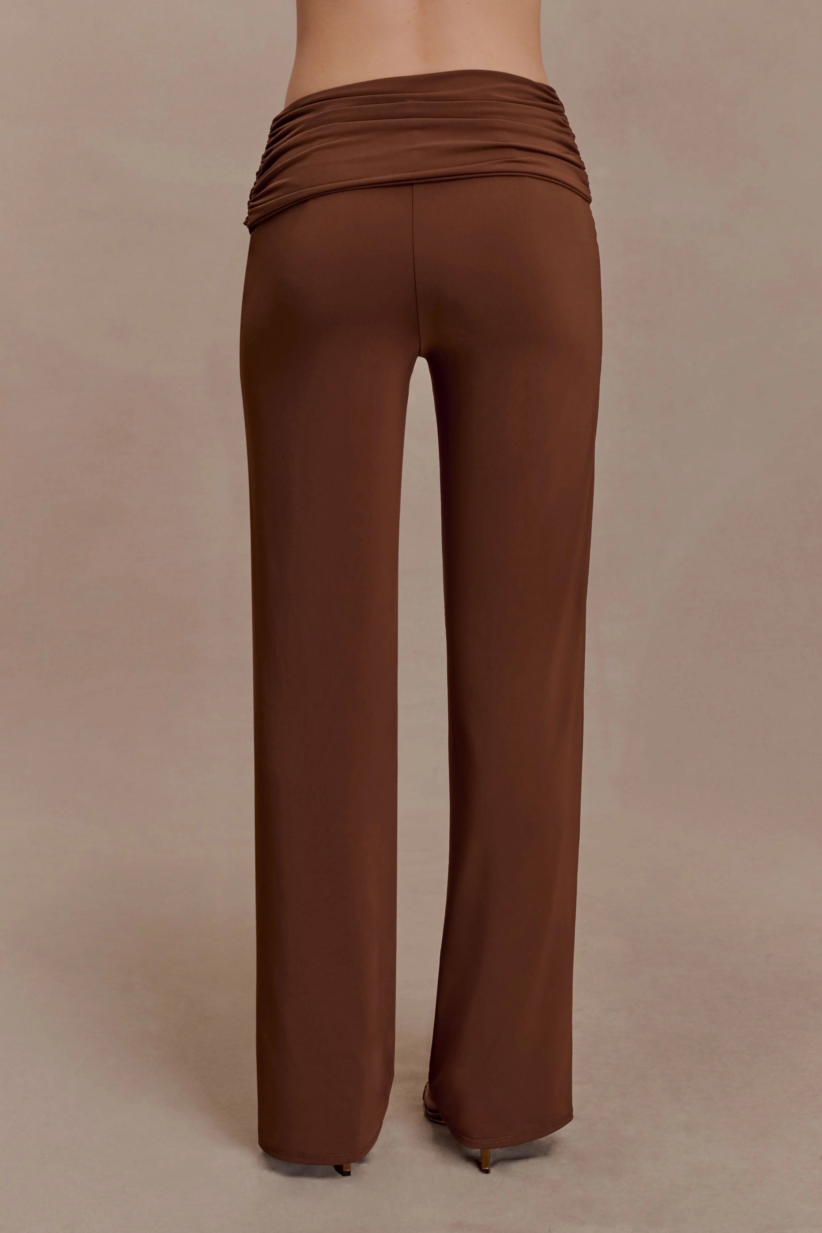 Lydia Slinky Straight Leg Pants - Chocolate