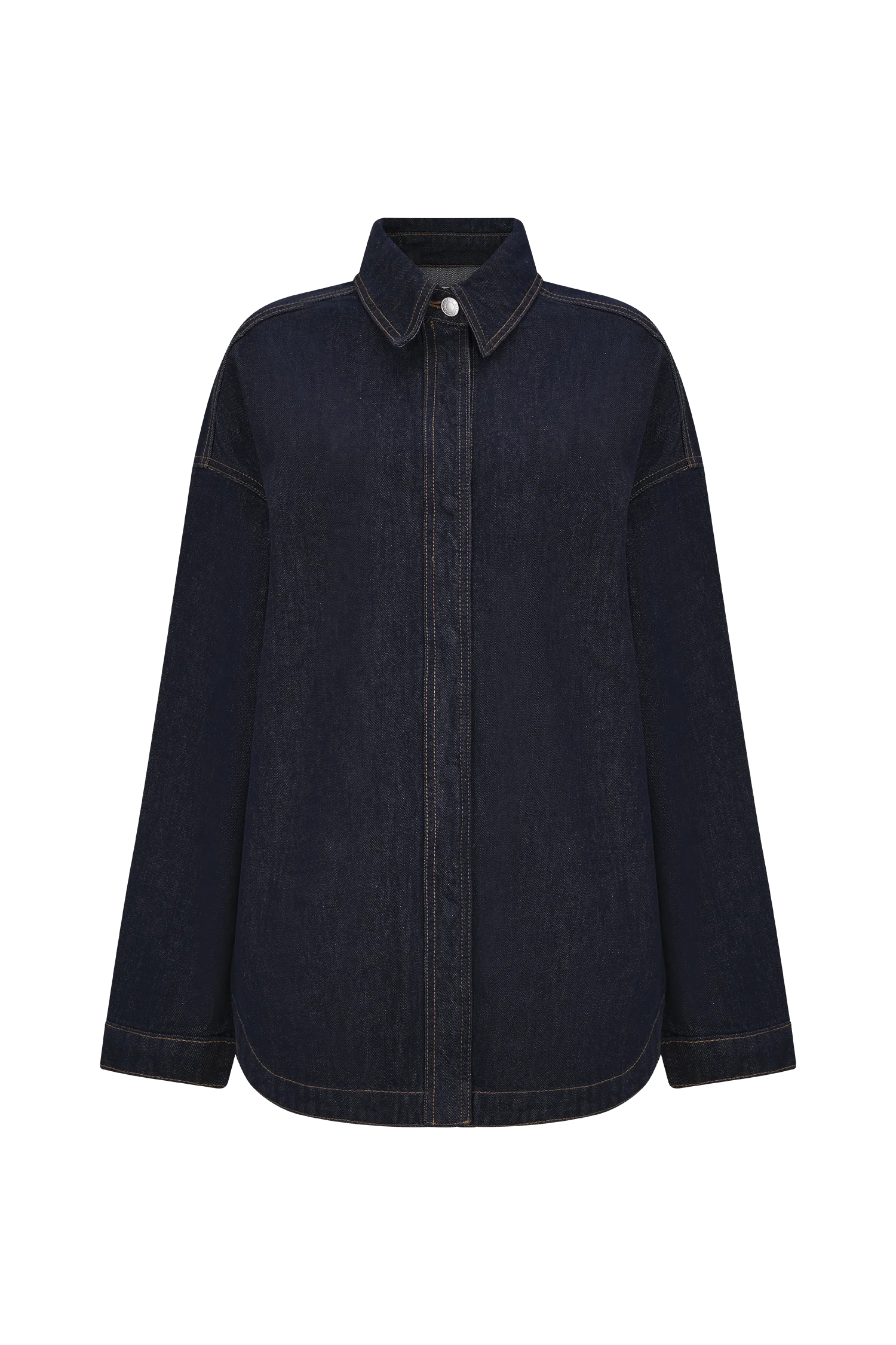 Lioda Oversized Denim Shirt - Washed Indigo Blue