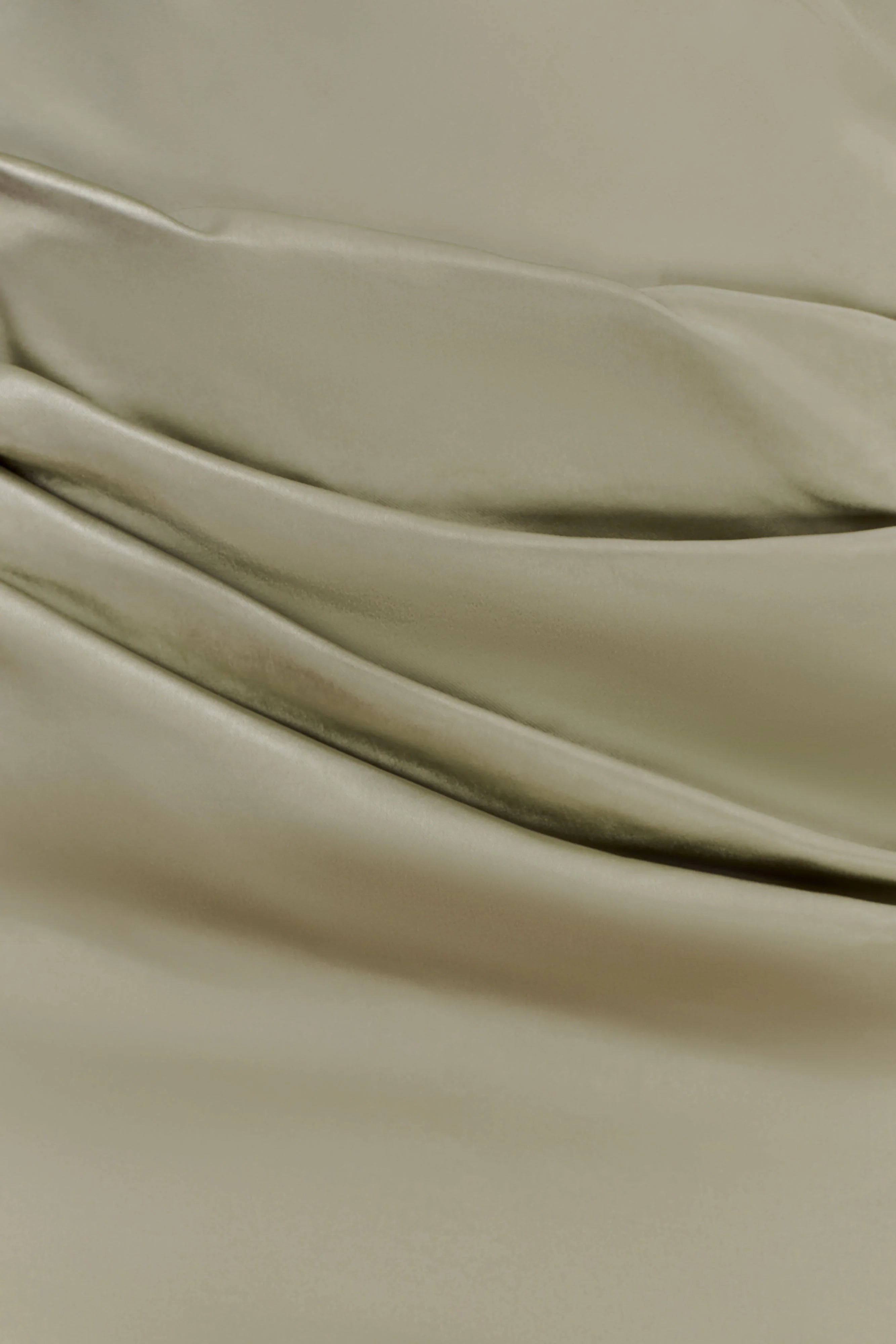 Dalia Off Shoulder Satin Maxi Dress - Sage