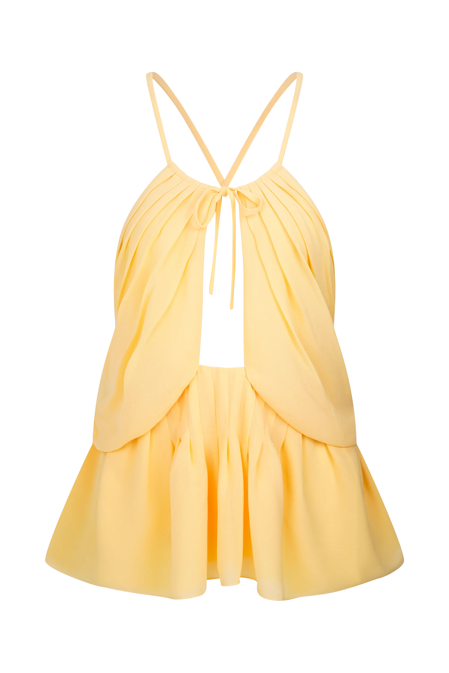 Korra Chiffon Halter Top - Butterscotch
