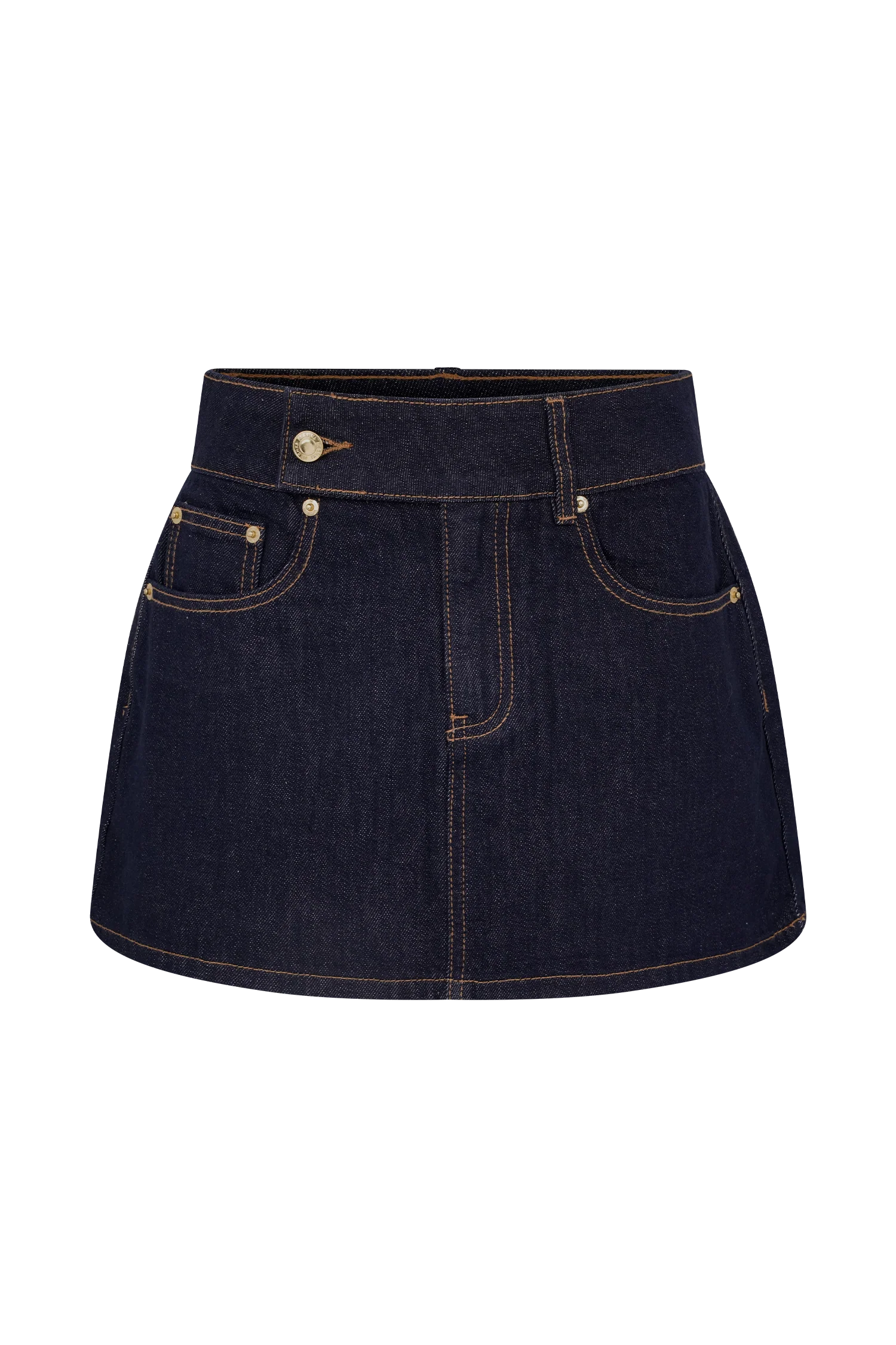 Julienne Denim Mini Skirt - Washed Indigo Blue