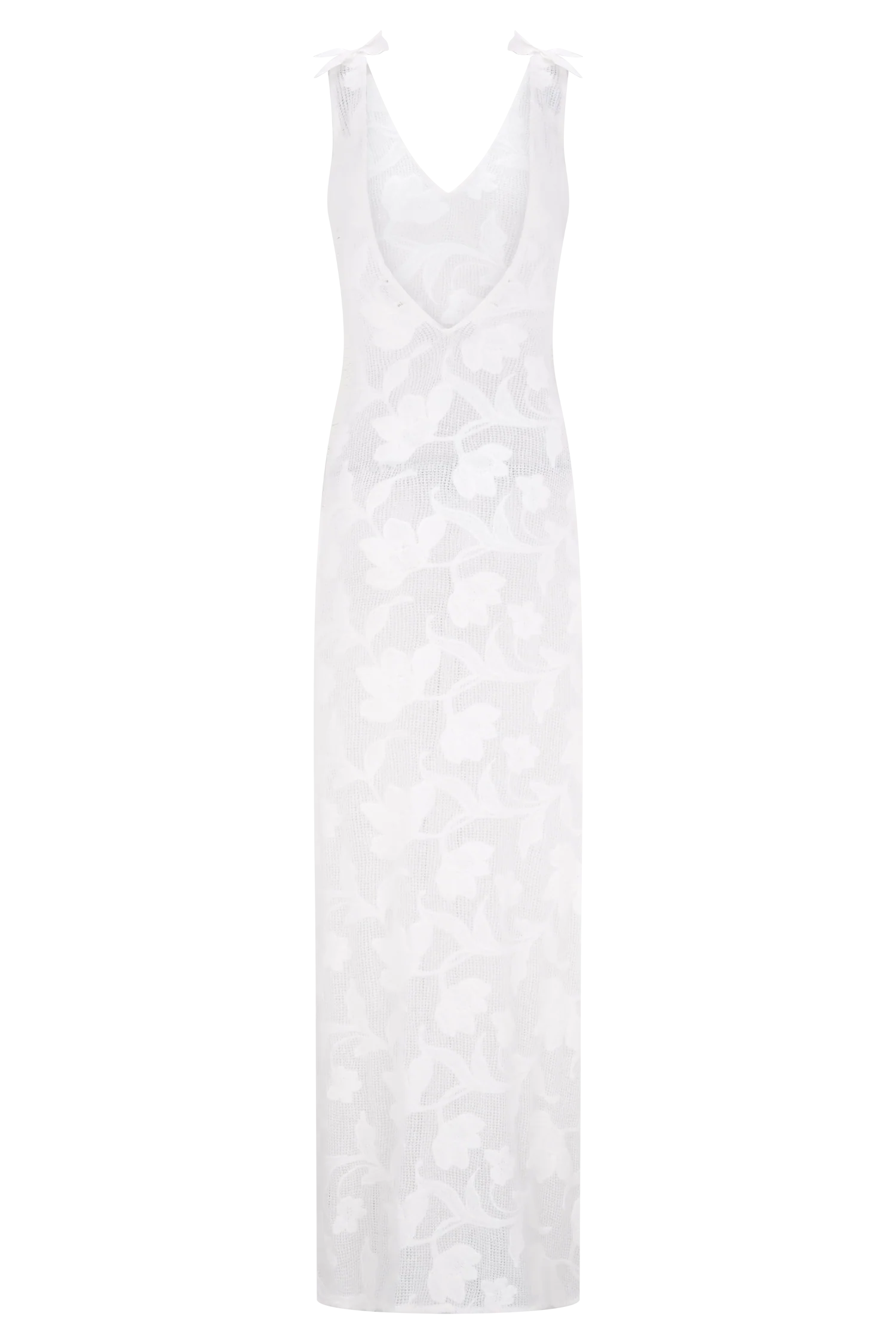 Cornelia Floral Sheer Maxi Dress - Ivory