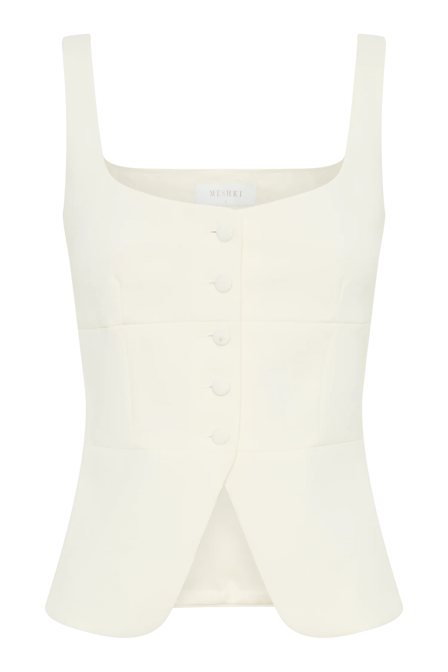 Sunny Suiting Peplum Top - Ivory