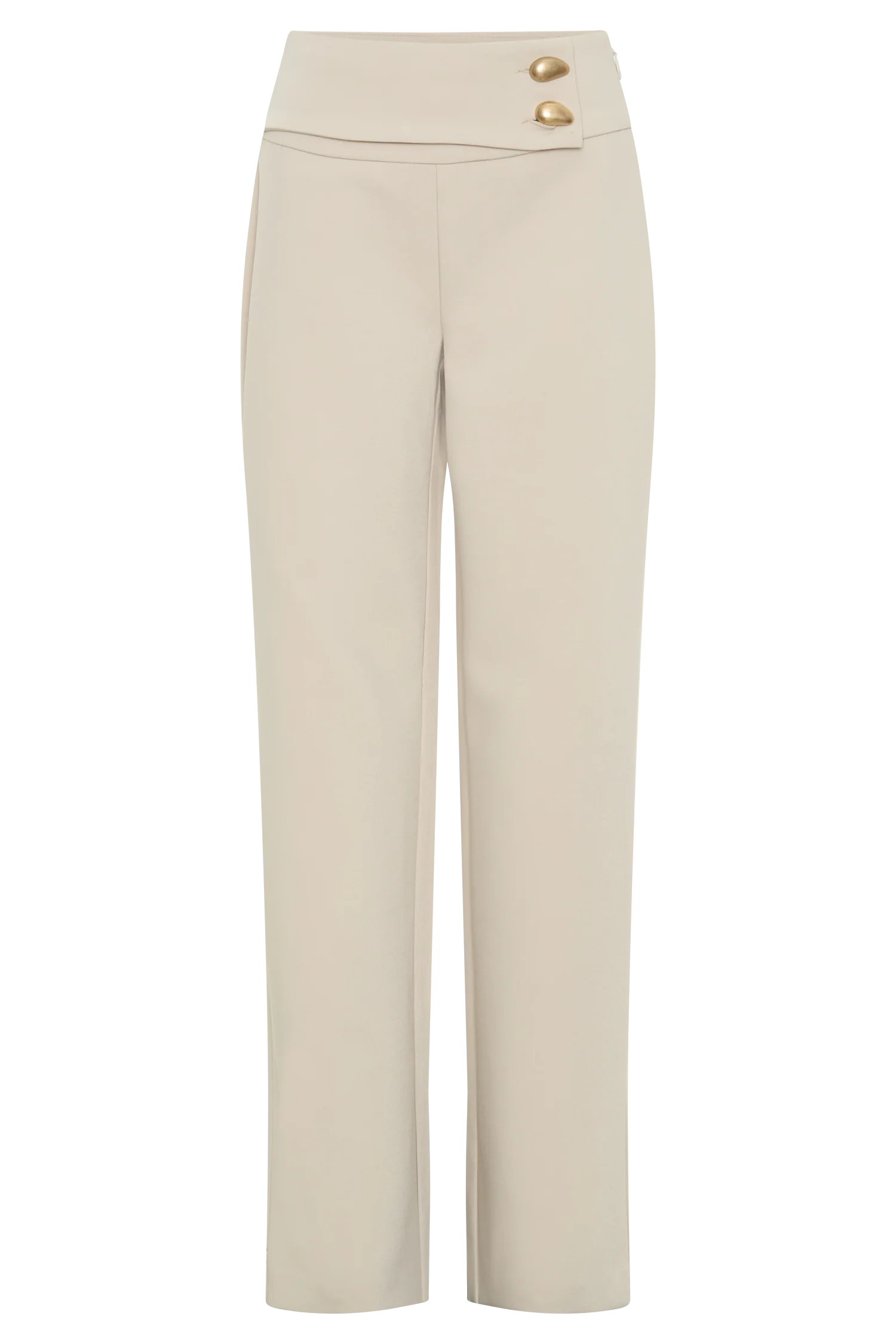 Lindie Straight Leg Suiting Pants - Sand
