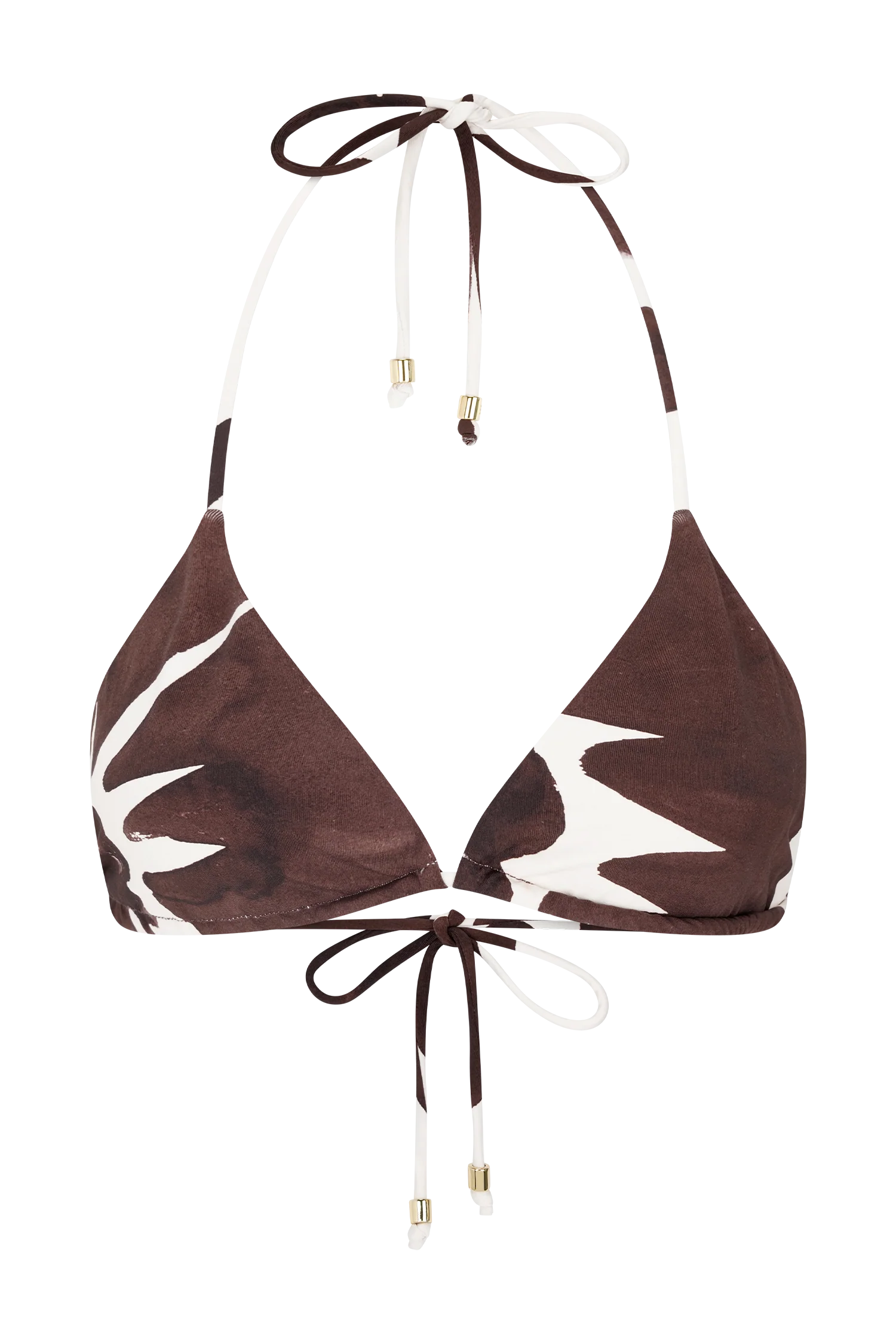 Marquise Bikini Top - Chocolate Deco Fleur Print