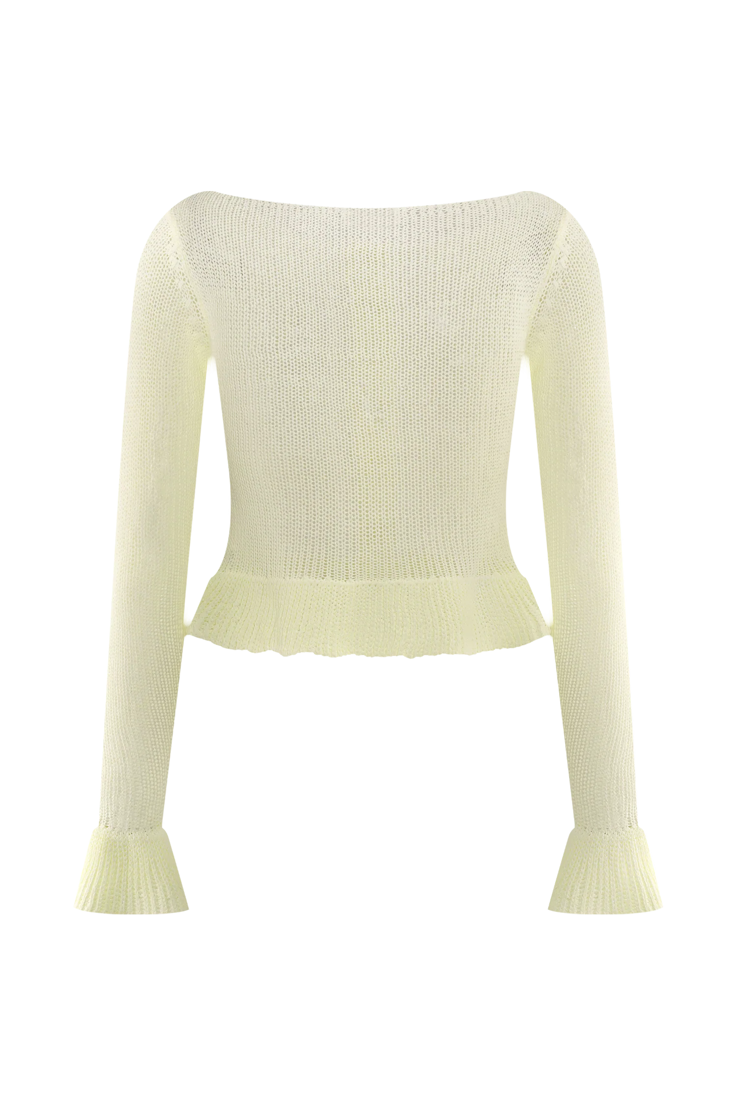 Eleanor Knit Frill Cardigan - White