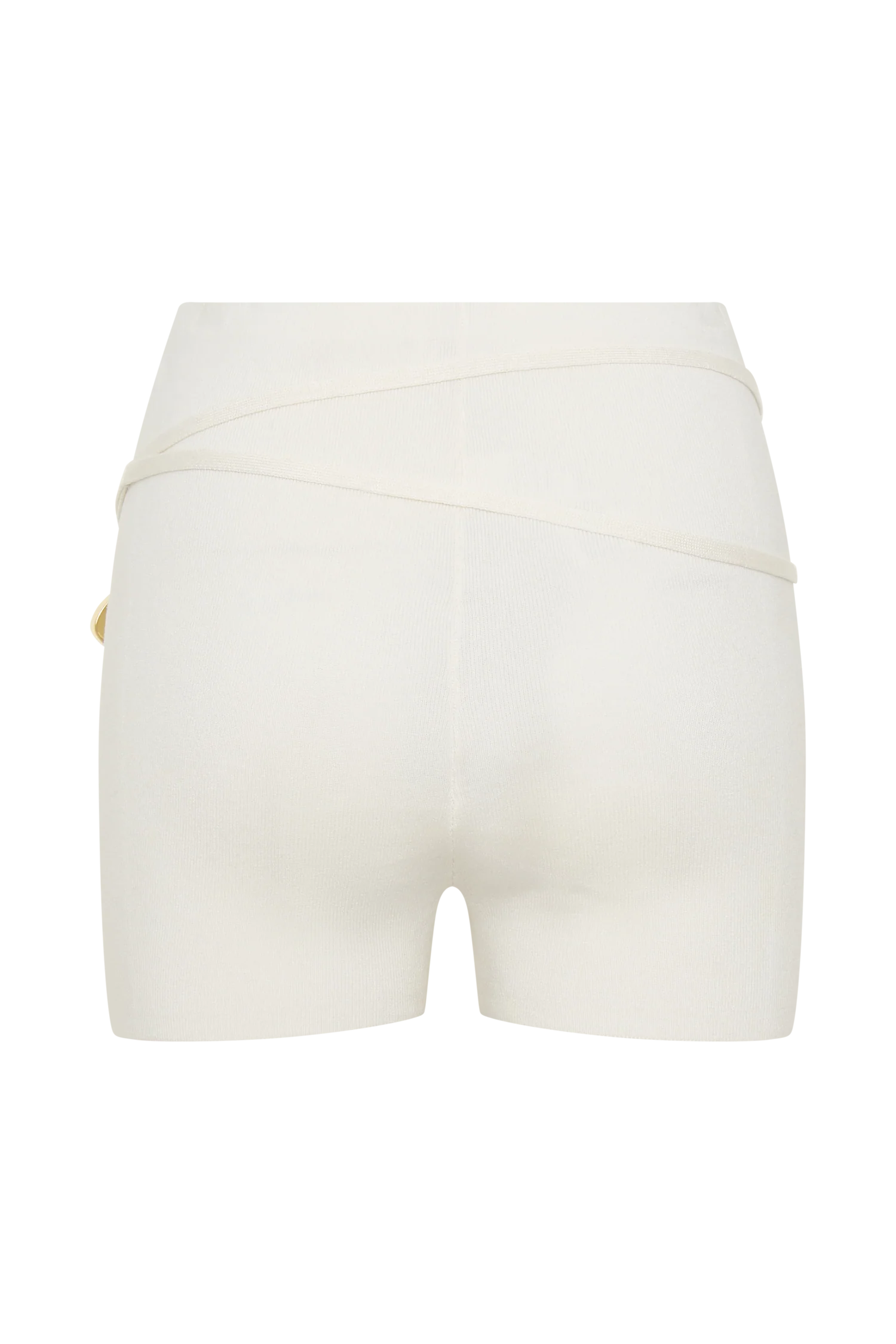 Dimitri Mini Knit Shorts With Belt - Ivory