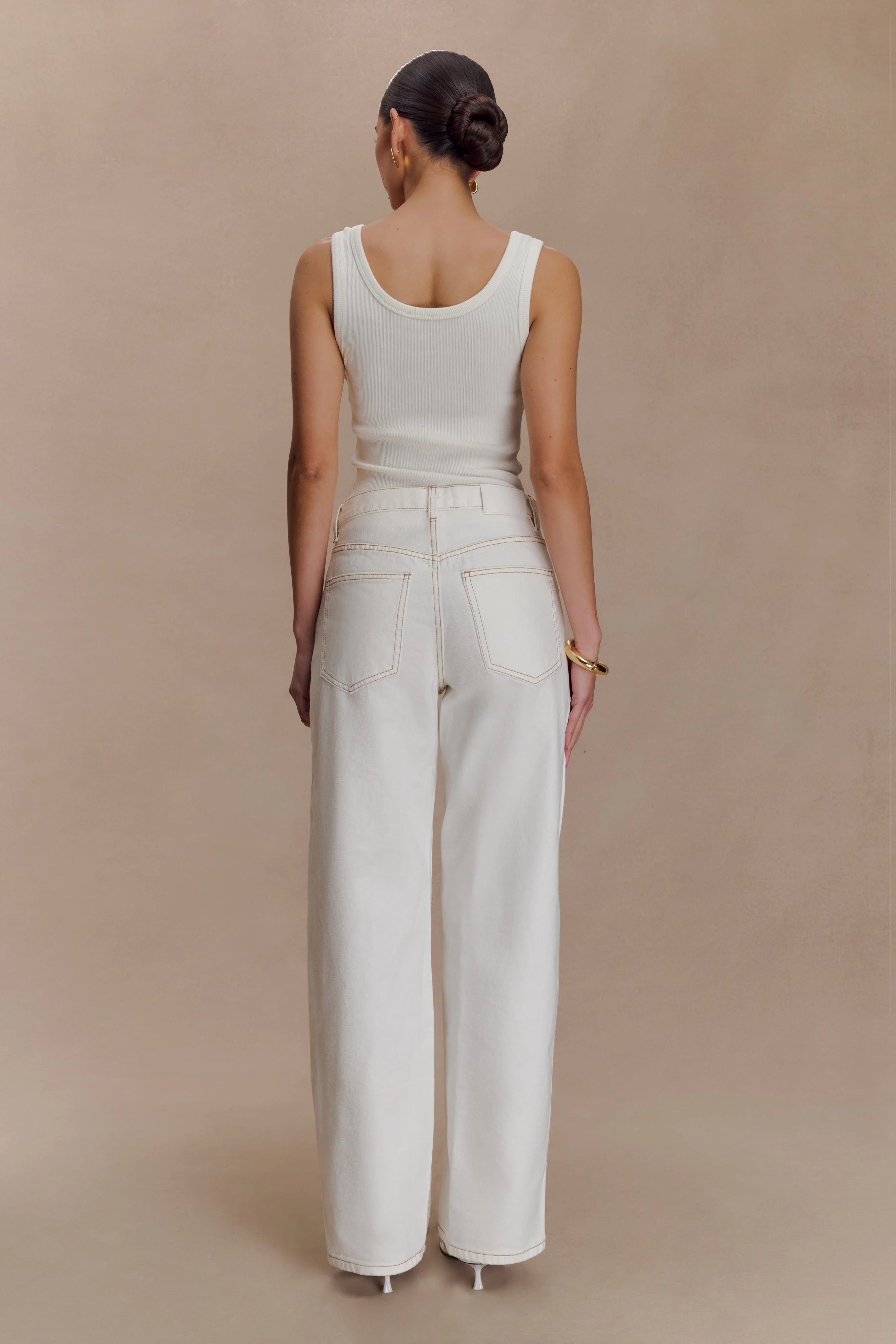 Maeva Scoop Tank Top - Ivory