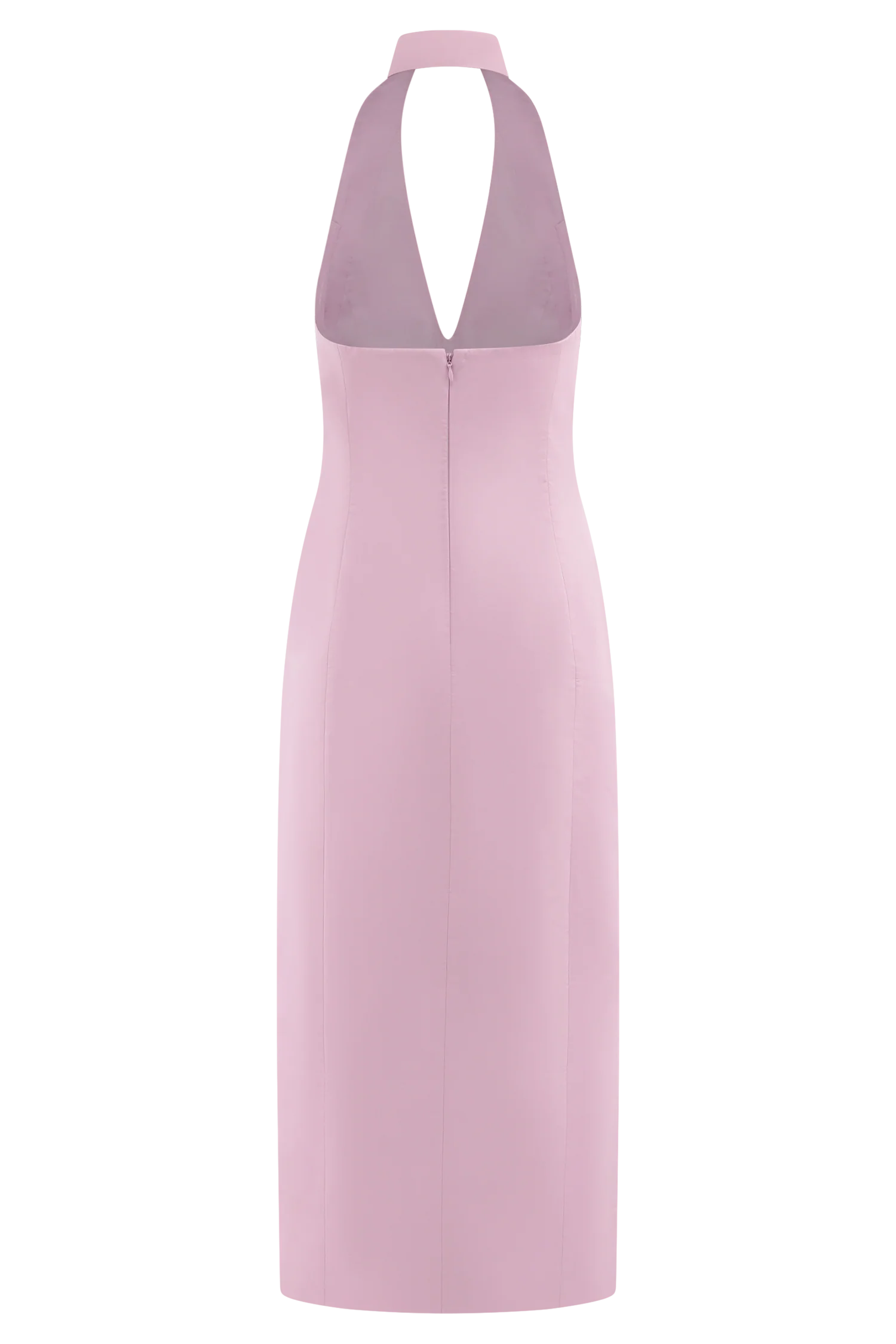 Simona Halter Neck Midi Dress - Blush Pink