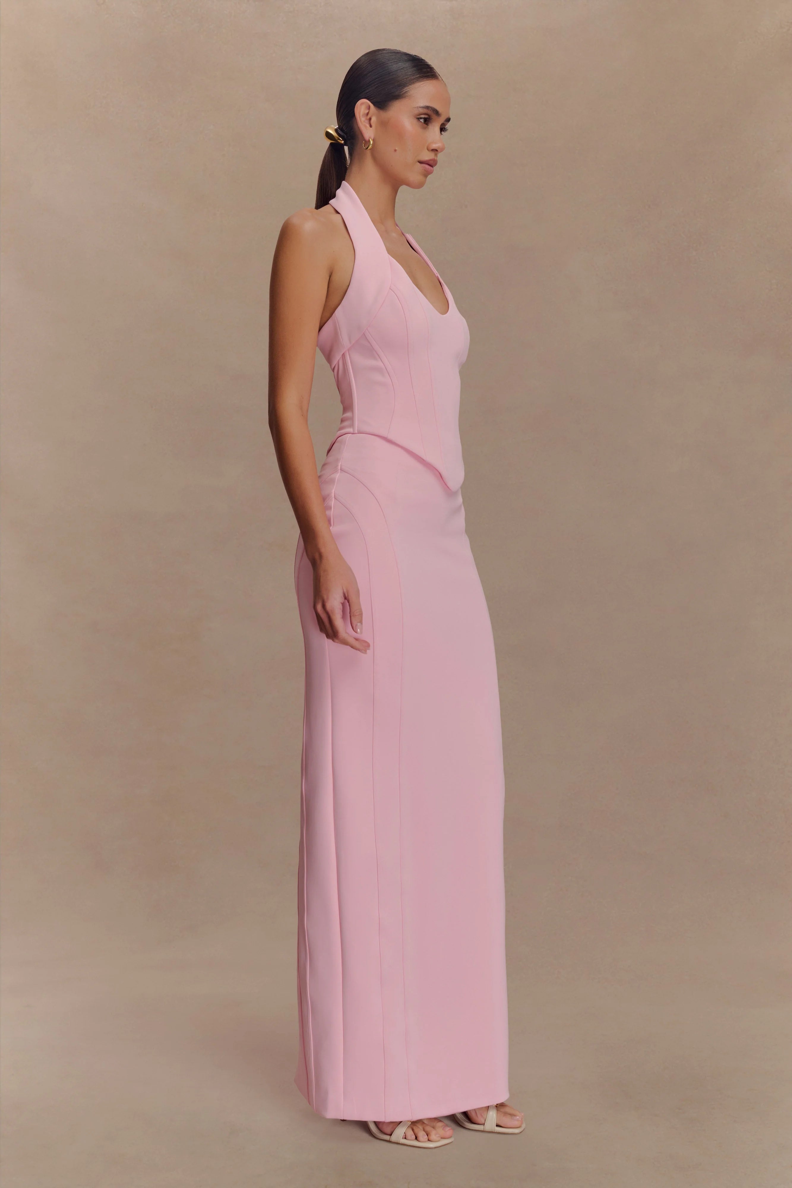 Meadow Corset Halter Top - Candy Pink