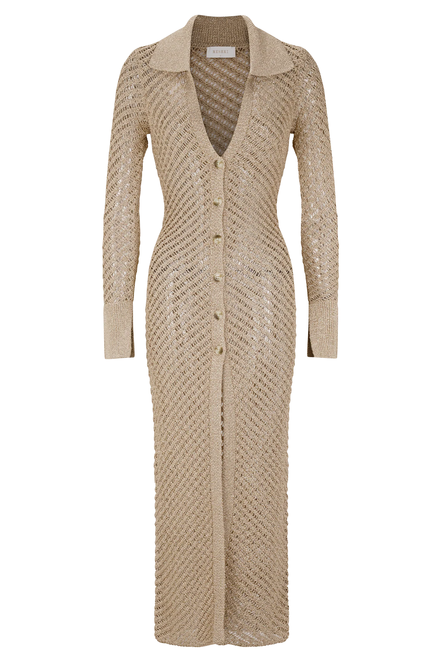 Waverley Metallic Knit Swim Cover Up - Gold