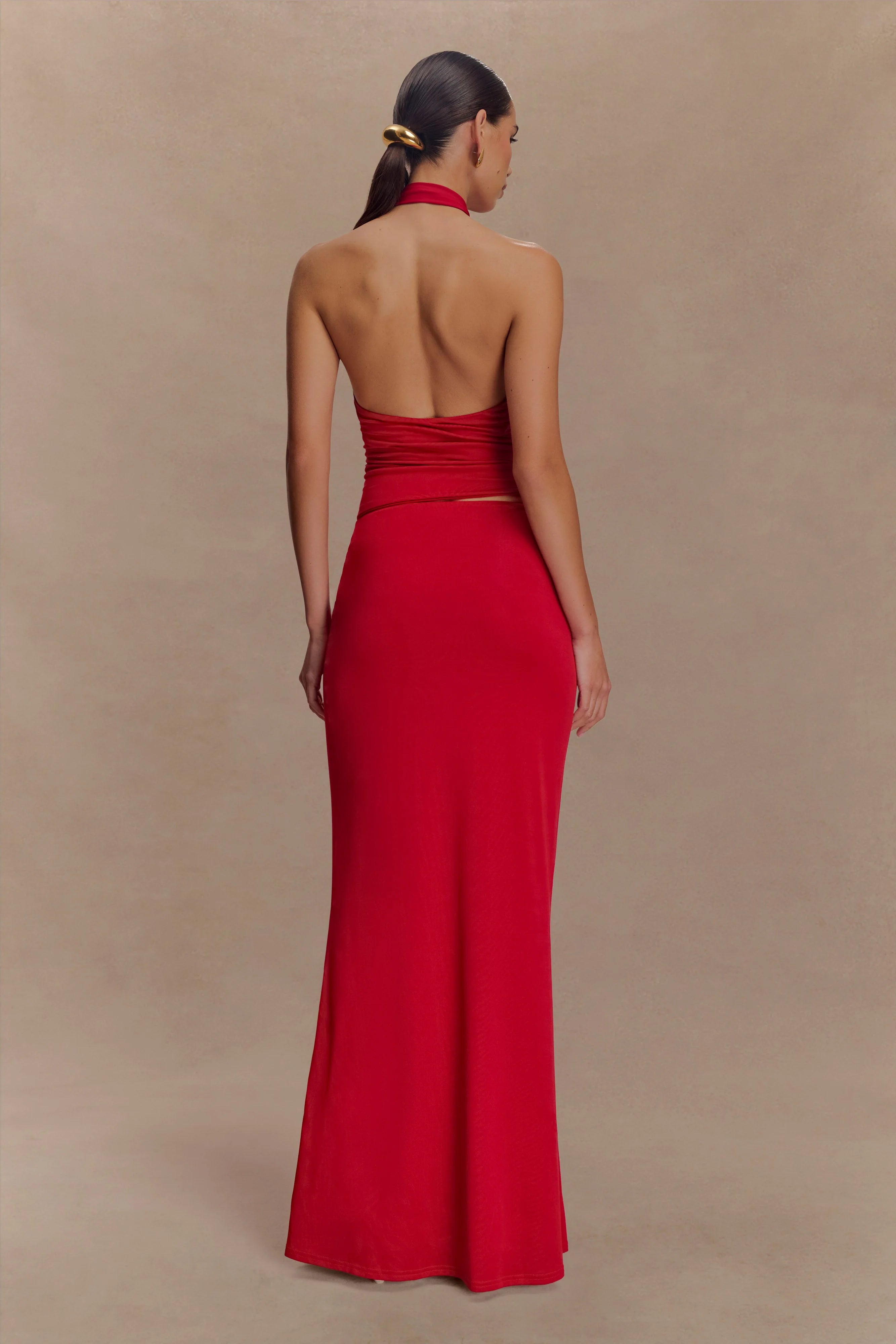 Mariposa Slinky Halter Top - Red