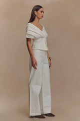 Rayne Wide Leg Denim Jeans - White