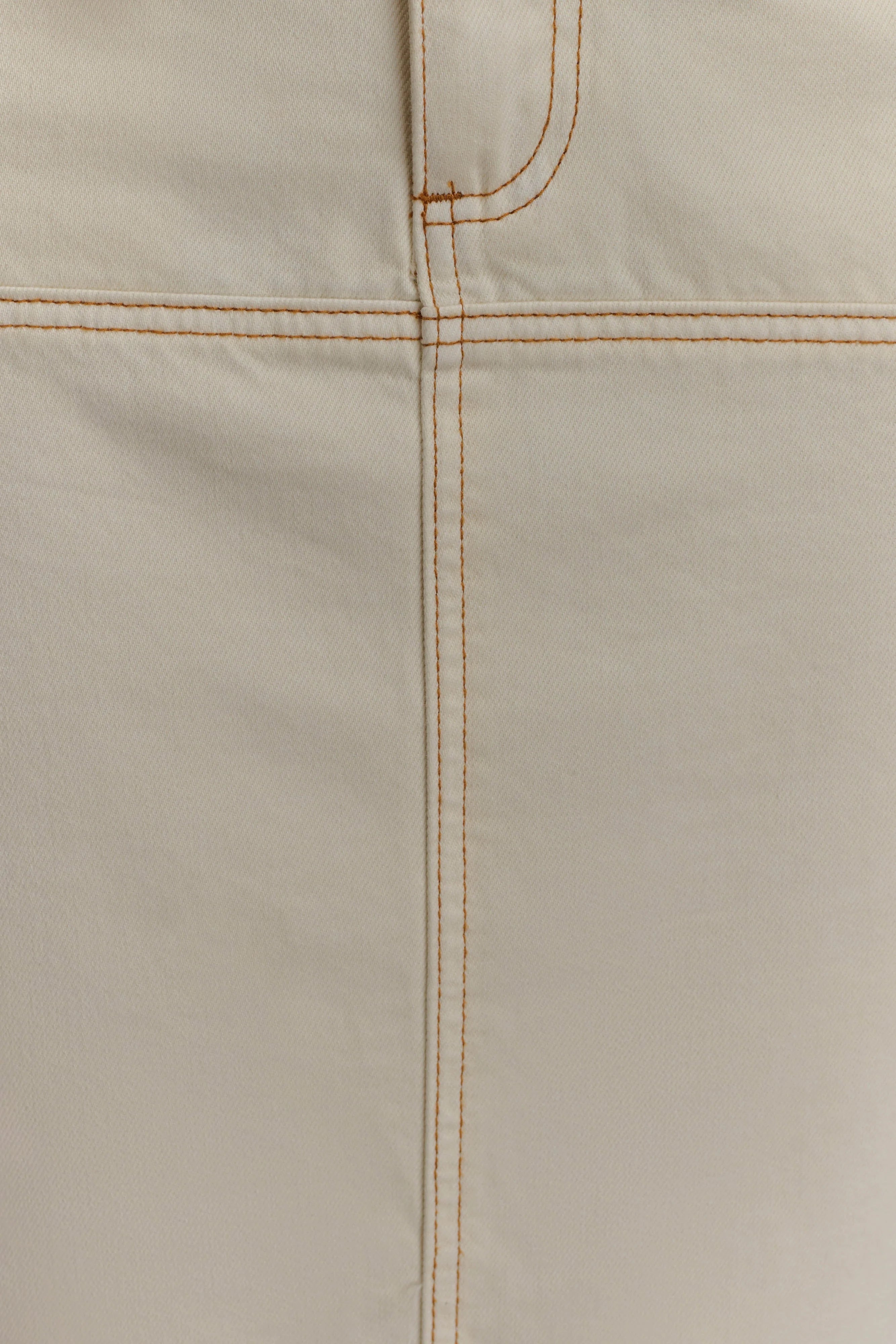 Loretta Denim Maxi Skirt - Ecru