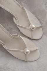 Reena Pearl Mesh Mule - Ivory