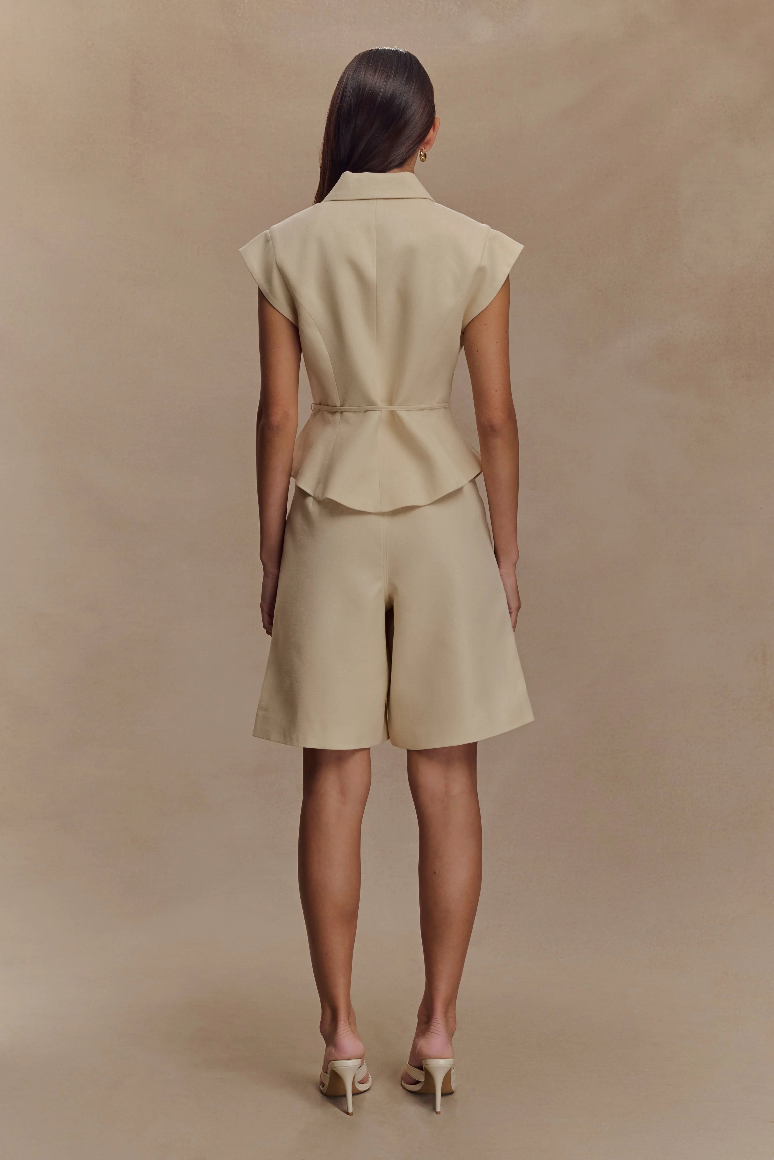 Andina Linen Shorts - Natural Beige