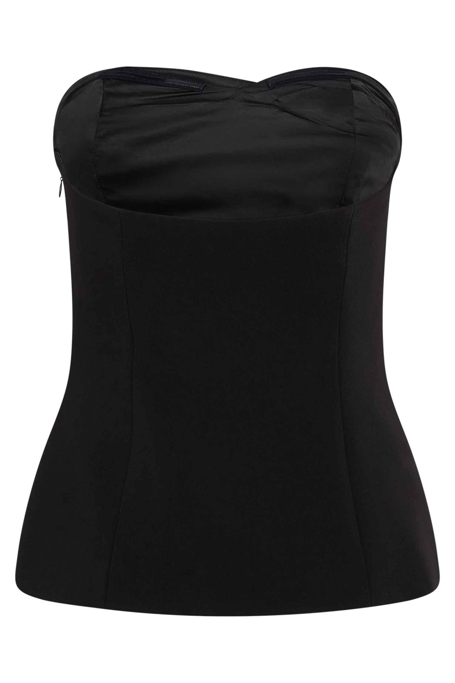 Lindie Strapless Suiting Top - Black