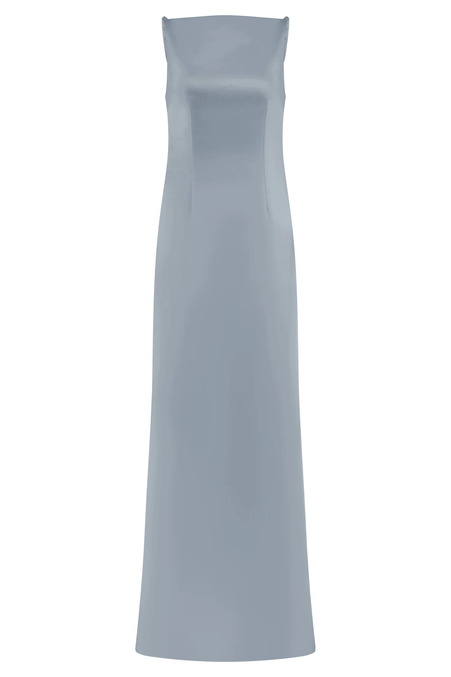 Violet Sleeveless Satin Maxi Dress - Frosted Blue