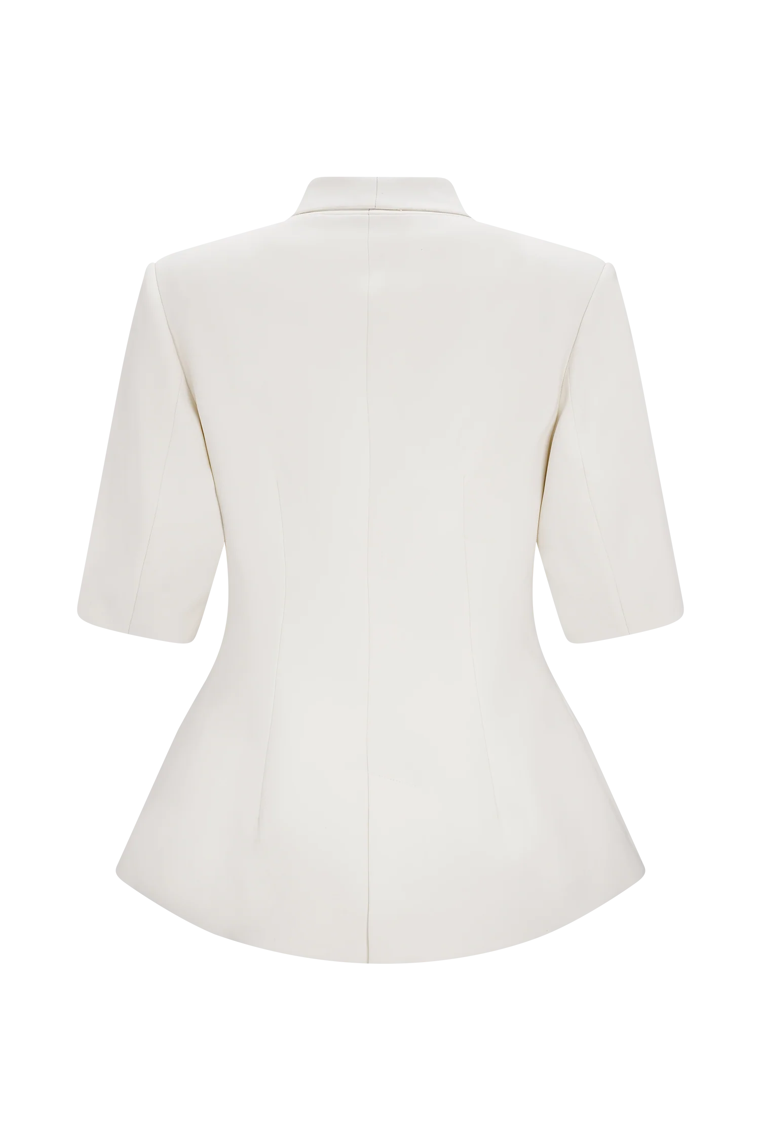 Opal Puff Sleeve Suiting Top - Ivory